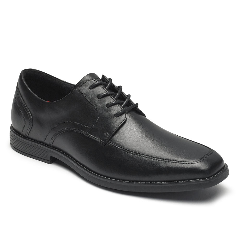 Rockport Oxfords For Mens Black - Wighton Apron Toe - YE5361987